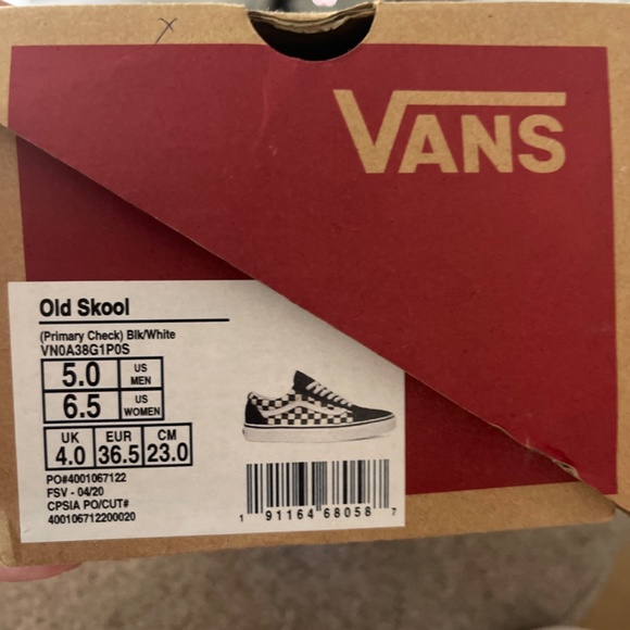 Old Skool black/white primary checker vans - Picture 4 of 4